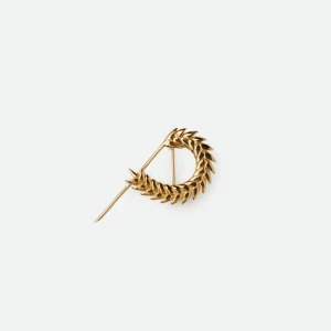 SPIKELET SMALL BROOCH IN GOLD