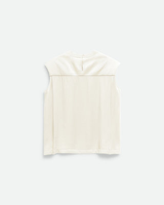 SQUARE NECK TOP IN CREME BRULEE