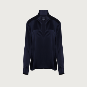 STAND-COLLAR BLOUSE DARK/NAVY
