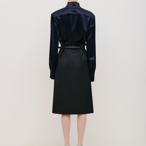 STAND-COLLAR BLOUSE DARK/NAVY