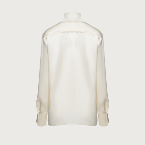 STAND-COLLAR BLOUSE VANILLA