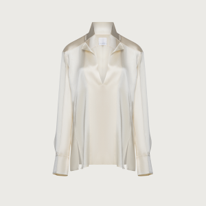STAND-COLLAR BLOUSE VANILLA