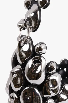 STONE CLOUD  BAG MEDIUM CHROME AND BLACK