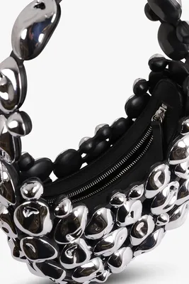 STONE CLOUD  BAG MEDIUM CHROME AND BLACK