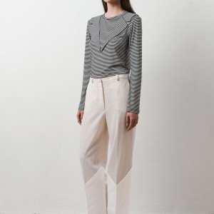 TROUSERS IN IVORY