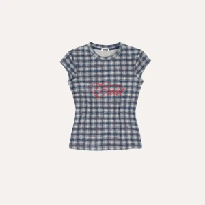 AVAVAV T-SHIRT CHECKED BLUE