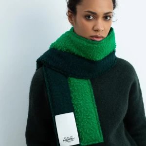 TWO-COLORED SCARF LOGO-PATCH