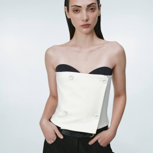 WHITE  WOOL MINI CORSET