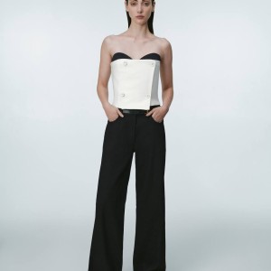 WHITE  WOOL MINI CORSET