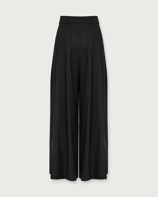 WIDE TROUSERS WITH BRA CLOSURE BLACK