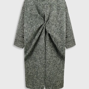 WOOL COAT WITH TWISTED BACK