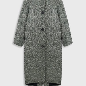 WOOL COAT WITH TWISTED BACK