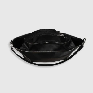 ZIP SHOULDER BAG BLACK