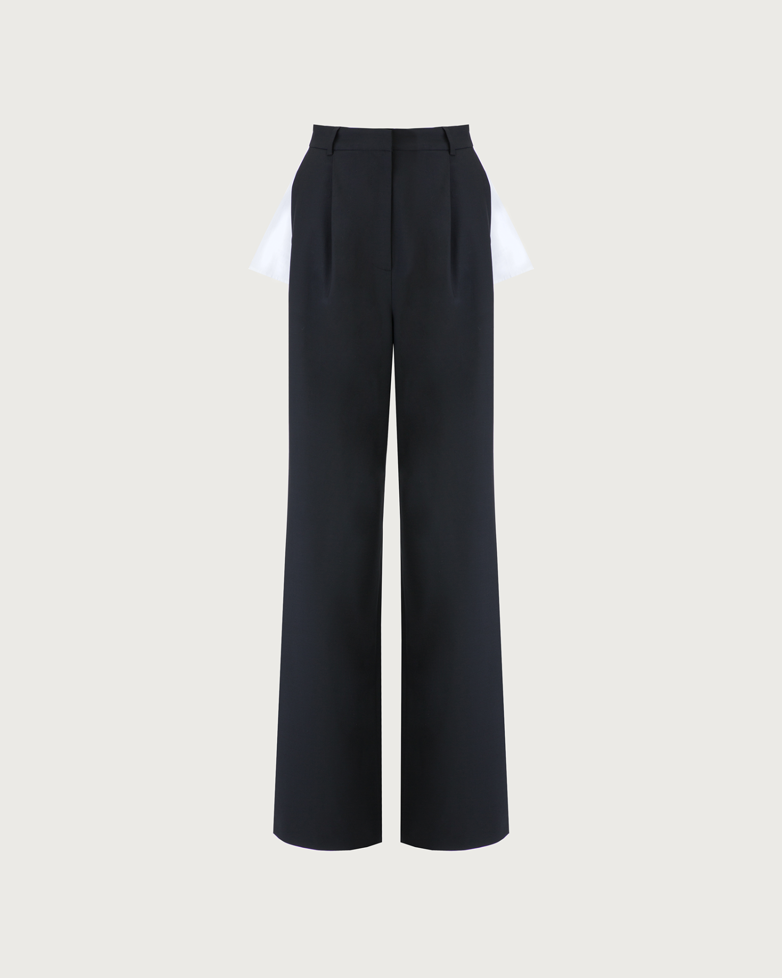 Trousers With Slits BLACK