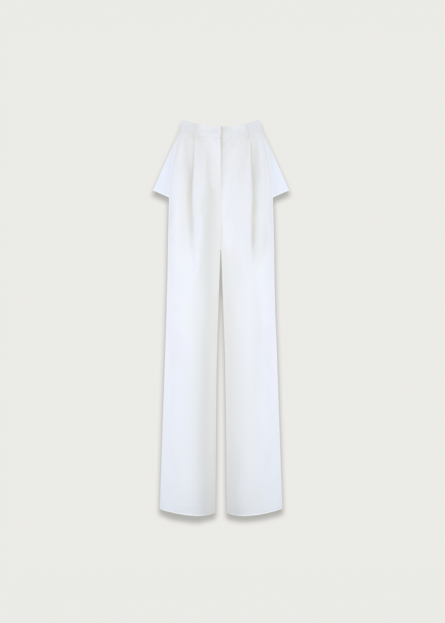 Trousers With Slits IVORY