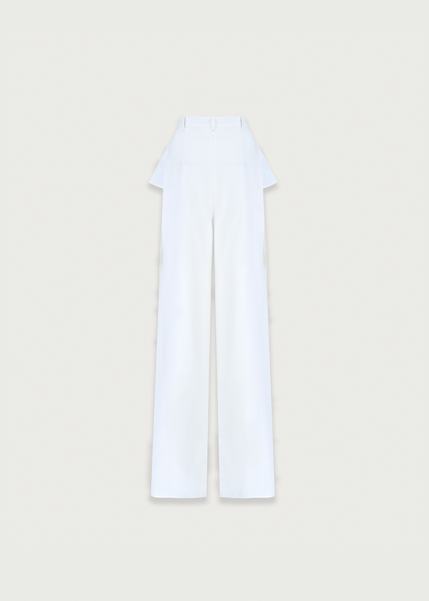 Trousers With Slits IVORY