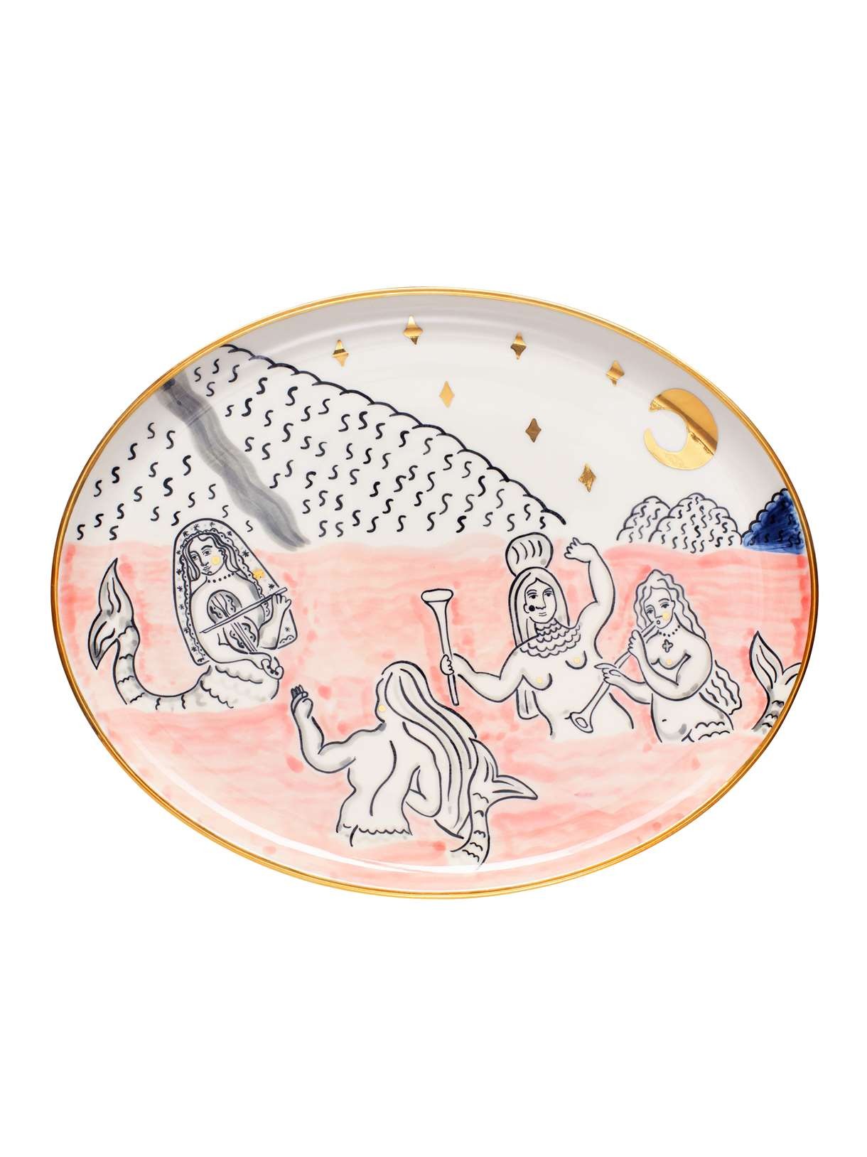 OVAL PLATE MERMAID VEDMID-HORA AND MERMAID 
