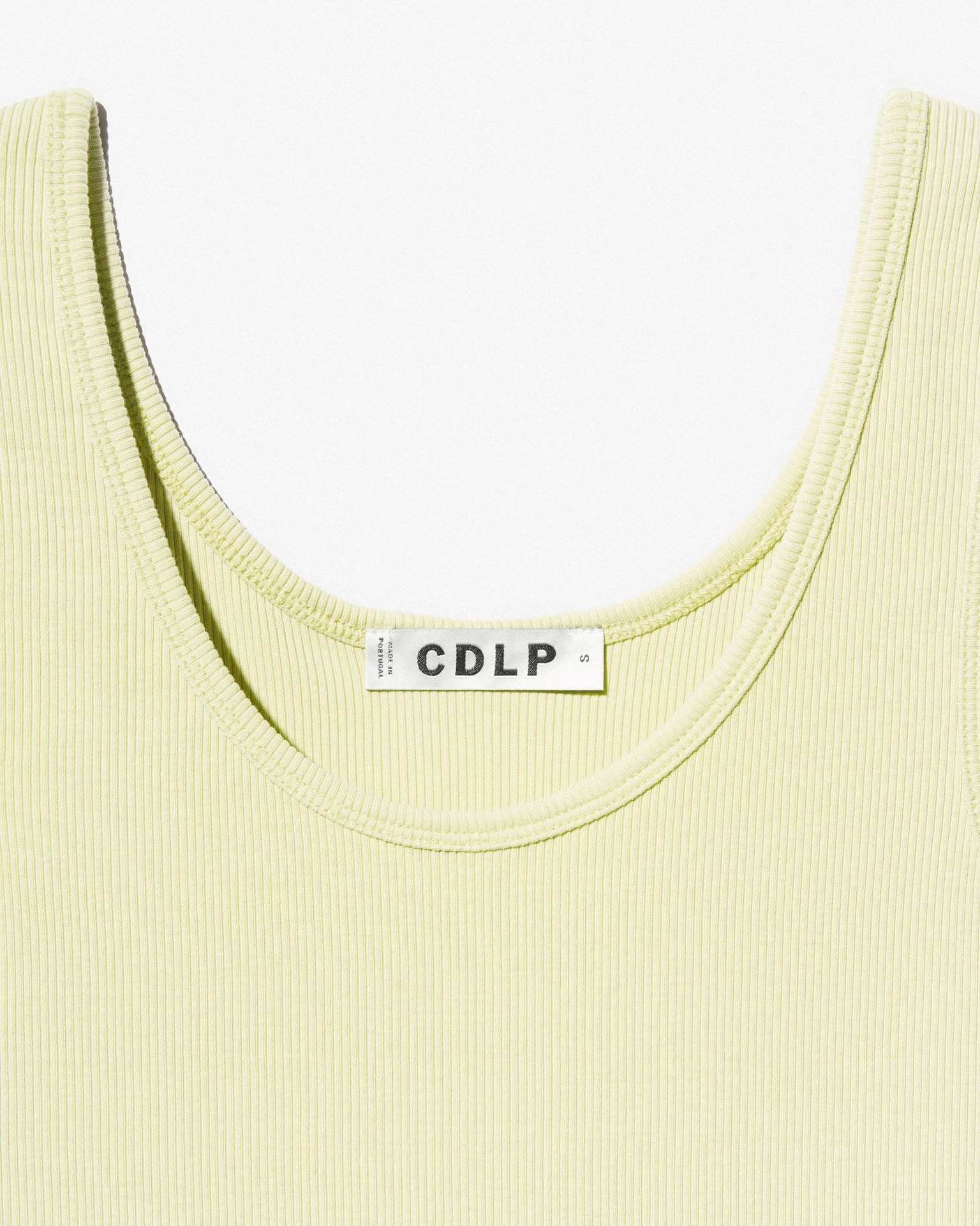 W - RIB THANK TOP IN LEMON GRASS