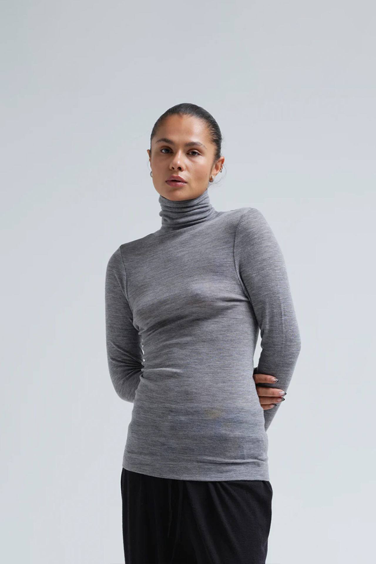 WOOLEN LOLA IN GREY MELANGE